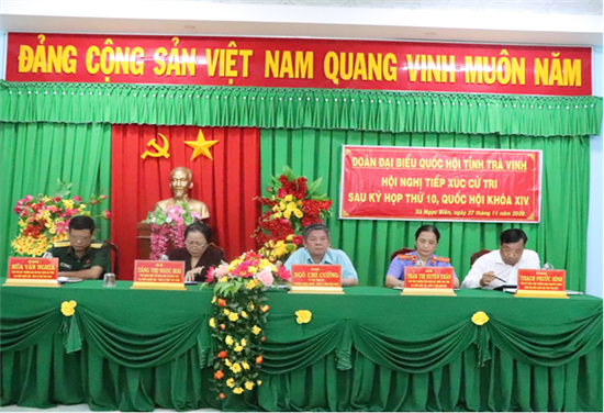 Đoàn Đại biểu Quốc hội khóa XIV, đơn vị tỉnh Trà Vinh: Tiếp xúc cử tri xã Ngọc Biên